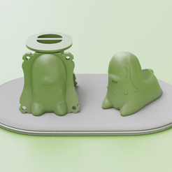 chikorita01_r.png Fichier 3D Moule à pot Chikorita・Objet imprimable en 3D à télécharger