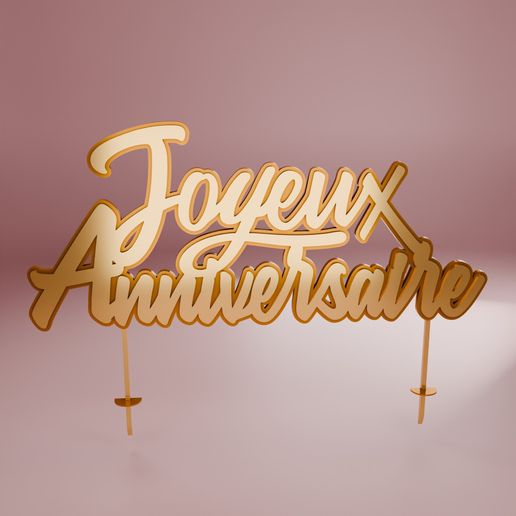 Happy Birthday Deco 3D model