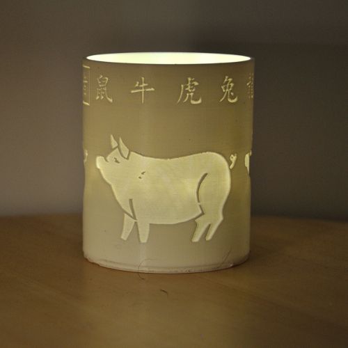 Horoscope Tealight Cover Boar - 3D model önizlemesi
