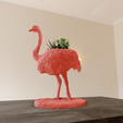 body-planter-3.png ostrich body planter pot flower vase statue stl 3d print file stl