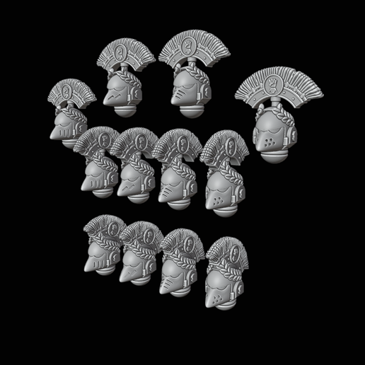 [340013] Imperator's Clenched Hands Beaky Helmets for New Heresy