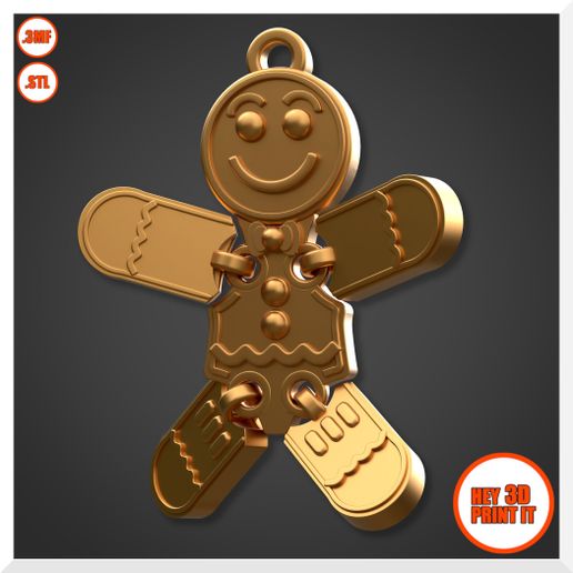 PrintInPlace_Articulated_Gingerbread-Man_V05.jpg Gingerbread Man Multi Color Print In Place Articulated (Keychain)