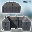 4.jpg Modern building with bell towers, two wings and access staircase (1) - Modern WW2 WW1 World War Diaroma Wargaming RPG Mini Hobby