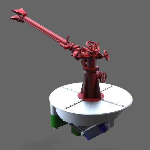 🔥 Fire monitor self-turning 1:25 ship model fire boat・ STL File for ・Cults