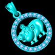 Heo-08.png Pendentif cochon - N541 - Modèle d'impression 3D