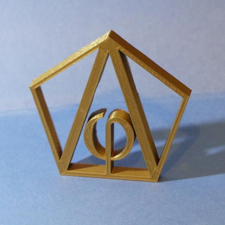 P1010414.jpg Download free STL file Phi - Fi - Gold number - gold number - dorado • 3D print object, Cybric