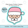 Etsy-Listing-Template-STL.png Pink Santa Cookie Cutter | STL File