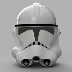 Clone Trooper Helmet Phase 2 v2.png STL-Datei Klonkrieger-Helm Phase 2 Star Wars kostenlos・3D-Druck-Vorlage zum herunterladen