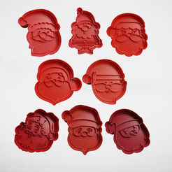 push-diseño.png CHRISTMAS SET SANTA CLAUS-PAPA NOEL X8