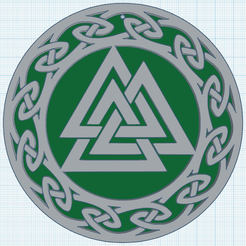 0.png Free STL file Valknut in frame・3D printer model to download