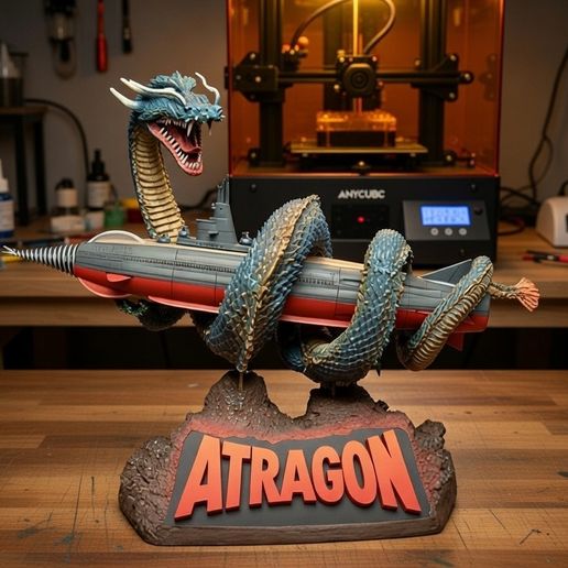 Atragon vs Manda Fanart