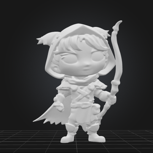 STL file Chibi Female Ranger ♀️ ・3D print design to download・Cults