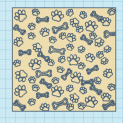 Captura.png Descargar archivo STL Textura huellitas perros huesitos texturizador • Objeto imprimible en 3D, Helen_noni