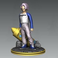 bn.jpg Fichier STL Trunks du futur (Dragon ball)・Modèle imprimable en 3D à télécharger