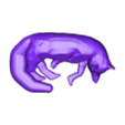 FoxSleeping_Shield_Fox.stl Fuchs mit Schutzschild