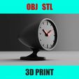 1.jpg Desk Clock 3D Model for 3D Printing (OBJ/STL)