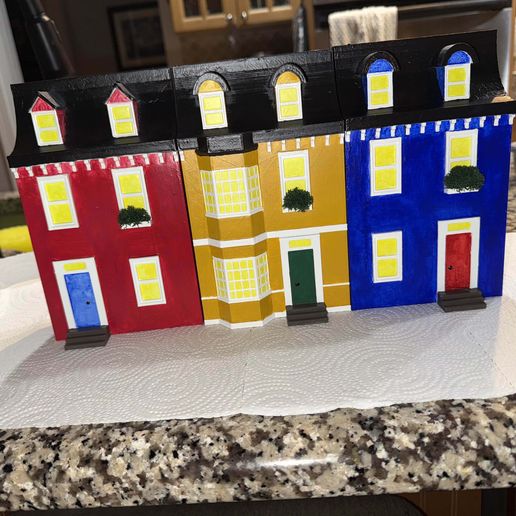 Row House Tree Decoration 3D model