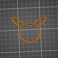 Pikachu01.png Free STL file Pika cookie cutter・3D printable object to download