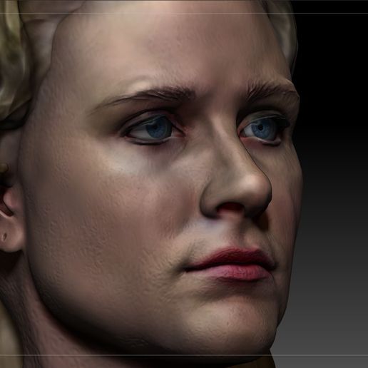 Dolores_0008_Layer 7.jpg 西部世界》中的 Dolores Abernathy 埃文-蕾切尔-伍德半身像