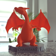 3D printing 3D model Pokemon STL file Charizard Statue_with_Stand2.png Charizard Statue with Stand