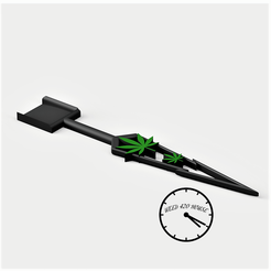 palitaconhojaweed1 con logo.png STL-Datei Shovel weed / Kief shovel - Pala cannabis・Modell zum Herunterladen und 3D-Drucken