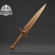 Steel_Dagger_Render_Bronze.jpg Steel Dagger Skyrim Life Size Prop STL