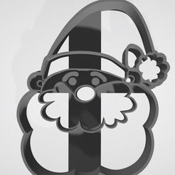 papa noel.jpg STL file Santa Claus cookie cutter / cookie cutter・3D print model to download