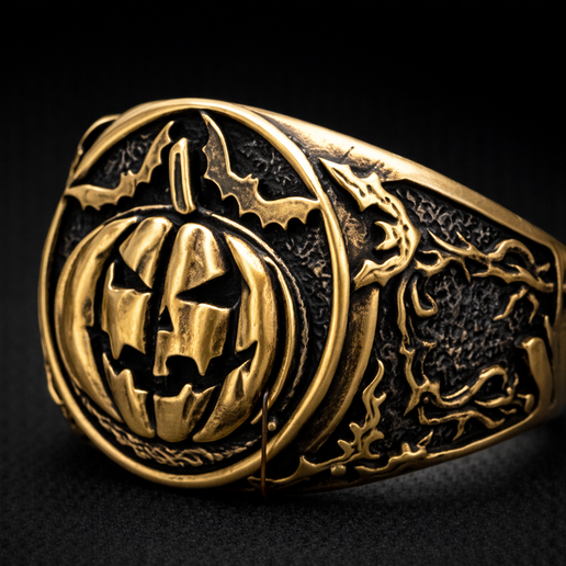 Pumpkin Signet Ring