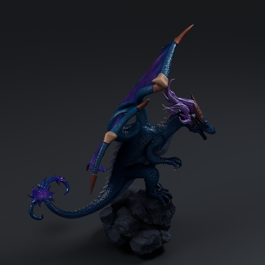Cosmic Dragon 3D printable STL miniature