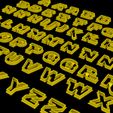 letras2.jpg 57 PACK - alphabet star wars jedi cookie cutter alphabet - capital letter - small letters with variations! 8-9cm