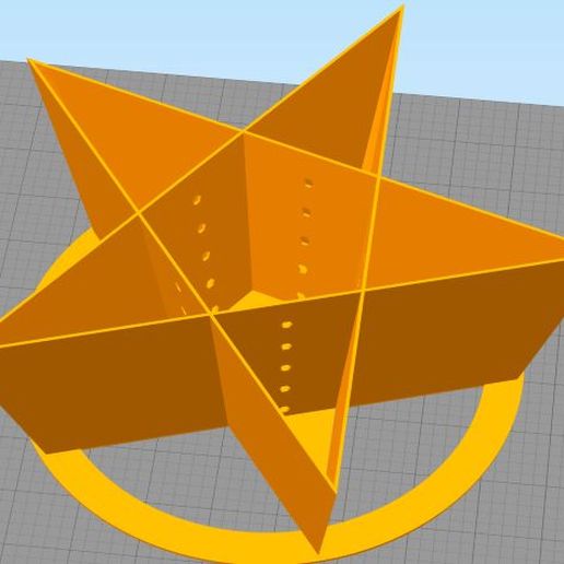 Selfwatering Pot Pentagram 3D model