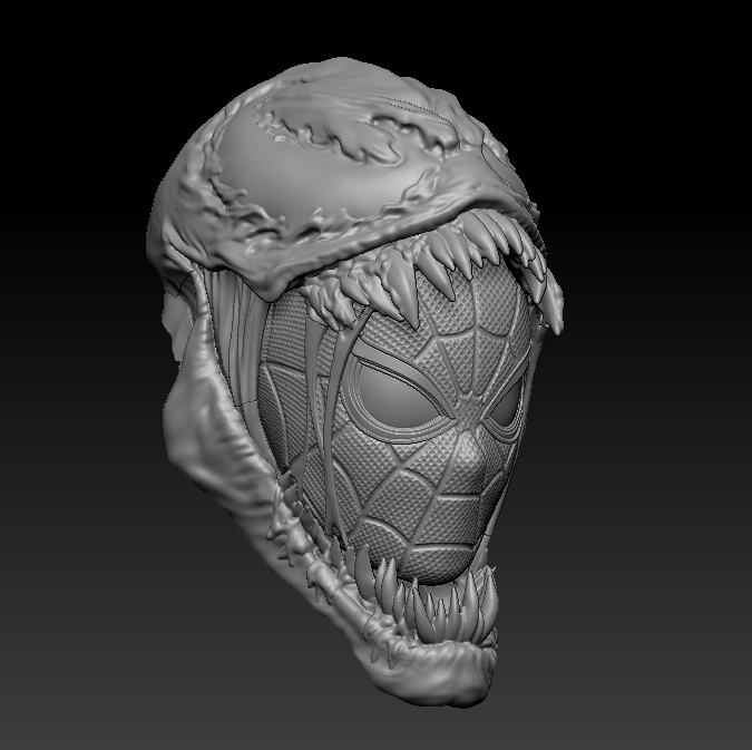 STL file CUSTOM VENOMIZED SPIDERMAN HEADSCULPT・3D printing template to ...