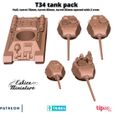 T34-2.jpg T34 tank pack, 76 and 85mm - 28mm