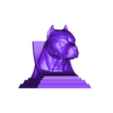 Pit bull Terrier_Cropped_Ears_Trophy.stl Pit Bull Terrier 3D printable Trophy