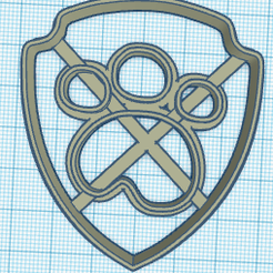 Sin-título-copia-2.png Descargar archivo STL gratis Cortante de galleta PawPatrol escudo de marshal • Diseño imprimible en 3D, bimpresion3d