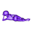 ET_FEMENINO.stl Alien E.T lying down - sculpture