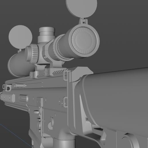 Belgian FN MK20 SSR sniper rifle digital model material 3D model
