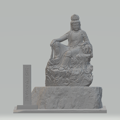 1.png Guanyin Bodhisattva Buddha Statue 3D-Druck Modell