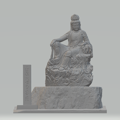 1.png Statue de Bouddha Guanyin Bodhisattva Modèle d'impression 3D