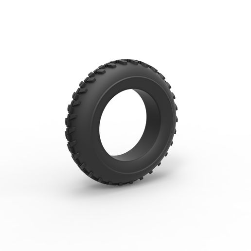 Diecast dune buggy front tire 2 Scale 1 to 10 3D model