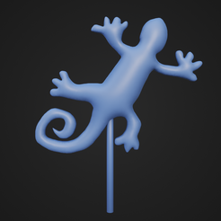 Gecko_1.png STL file Puffy Cartoon Gecko・Design to download and 3D print