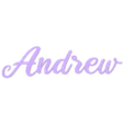 text.stl "Andrew" Name Script Lightbox, Led lamp