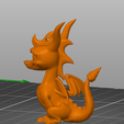 Sitting_pose_render_keychain.PNG Spyro the Dragon sitting / waiting pose (+Keychain version)