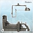 4.jpg Large modern multi-storey brick industrial plant with chimney (destroyed version) (14) - Modern WW2 WW1 World War Diaroma Wargaming RPG Mini Hobby