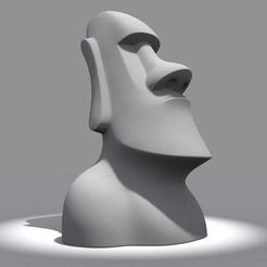 moai-new_preview_featured.jpg Fichier STL gratuit Tête de Moai avec base plate - Dum Dum Bring Me Gum Gum・Objet pour impression 3D à télécharger