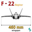 F-22-Raptor-460-mm.png F - 22 Raptor 460 mm Wandkunst