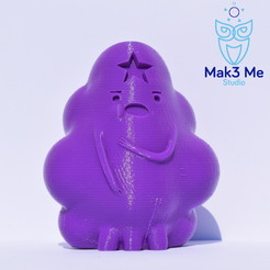 1.png Free 3D file Moneybox princess princess lumpy space ( Adventure time )・Object to download and to 3D print