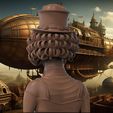 untitled.728.jpg Steampunk Aviator Frau - Büste - 3D