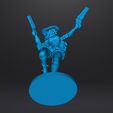 cybercowgirl12.jpg CYBER COWGIRL MODELO EM MINIATURA PARA JOGOS DE FICÇÃO CIENTÍFICA RPG DND