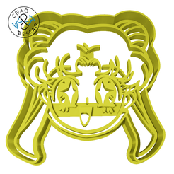Sailor-Moon-Face-7cm-2pc.png STL file Sailor Moon - Sailor Moon - Cookie Cutter - Fondant - Polymer Clay・3D print design to download